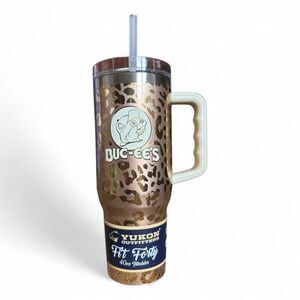 Buc-ee’s Gold Leopard Tumbler 40oz NWT